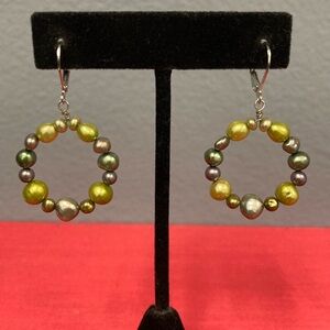 Pearl Hoop Earrings